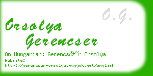 orsolya gerencser business card